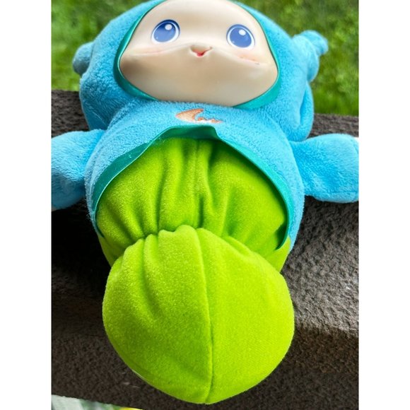Playskool Musical Light Up LULLABY GLOWORM Blue Green Plush Toy Sleep Buddy Nap - Picture 3 of 7